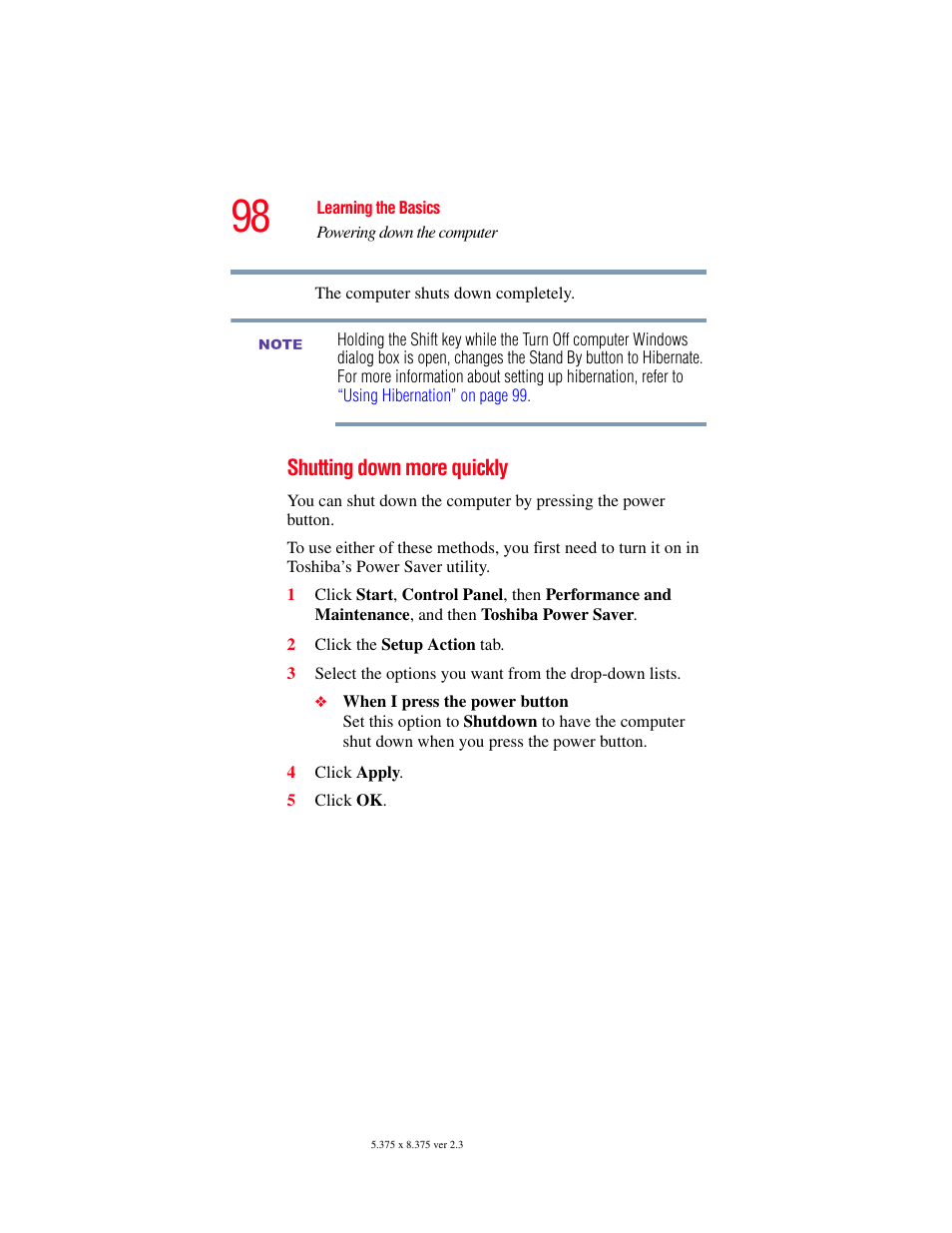 Toshiba A85 User Manual | Page 98 / 264