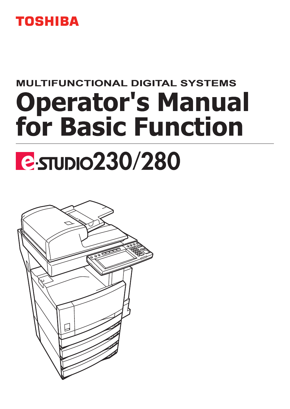 Toshiba E-STUDIO230/280 User Manual | 316 pages