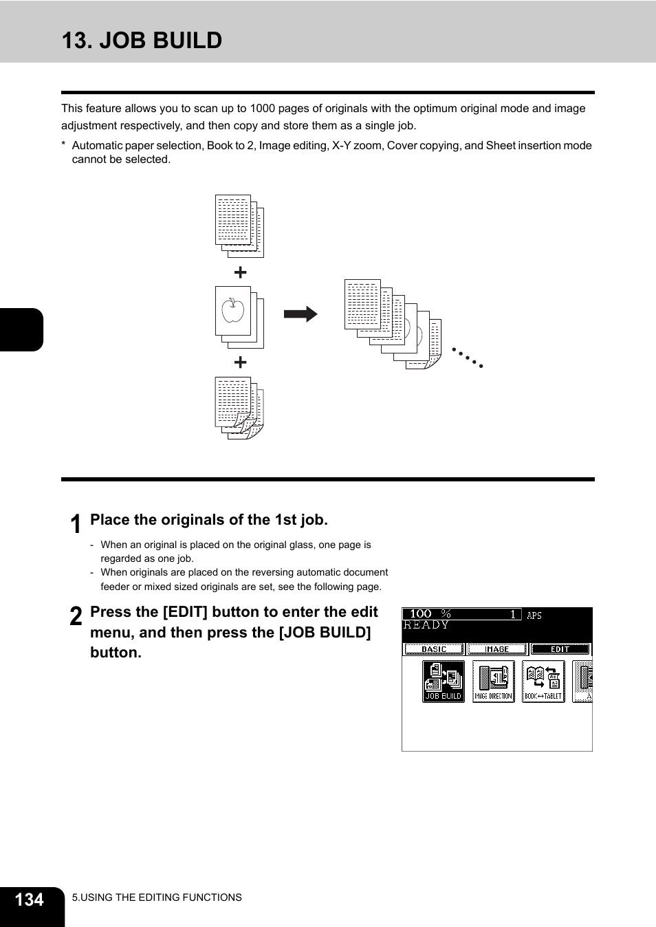Job build | Toshiba E-STUDIO230/280 User Manual | Page 136 / 316