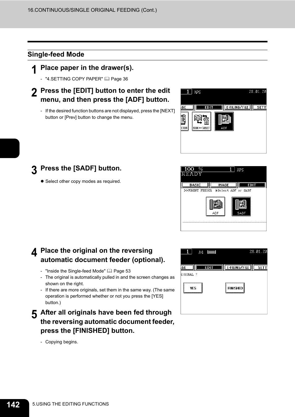 Single-feed mode | Toshiba E-STUDIO230/280 User Manual | Page 144 / 316