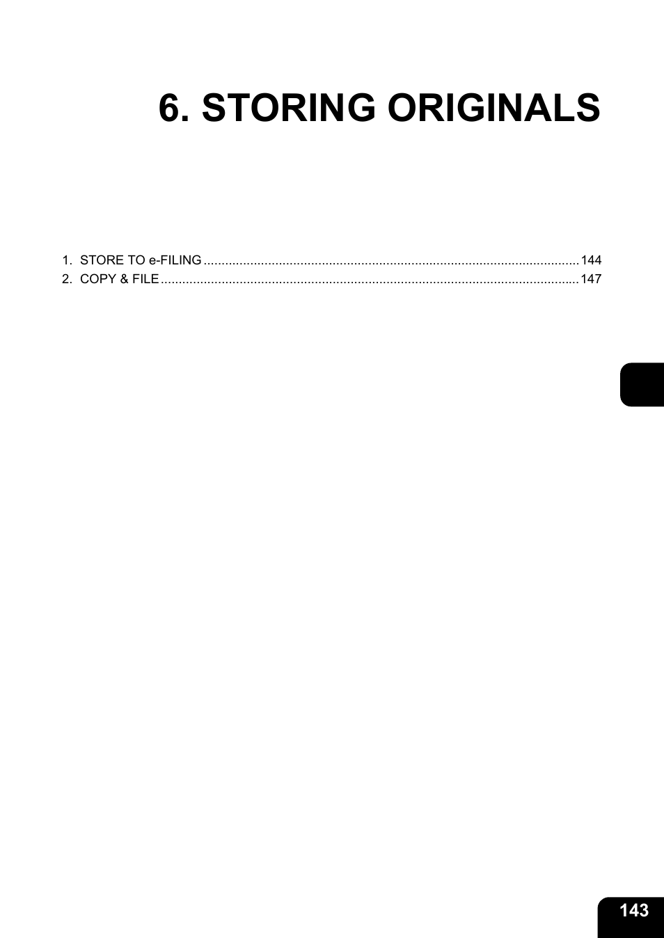 Storing originals | Toshiba E-STUDIO230/280 User Manual | Page 145 / 316