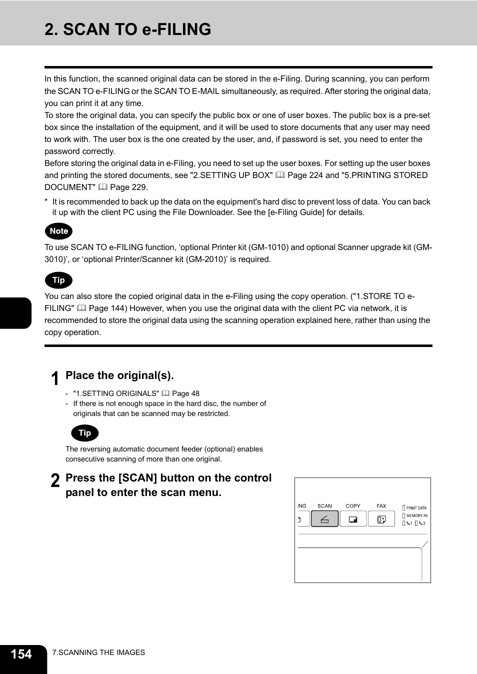 Scan to e-filing | Toshiba E-STUDIO230/280 User Manual | Page 156 / 316