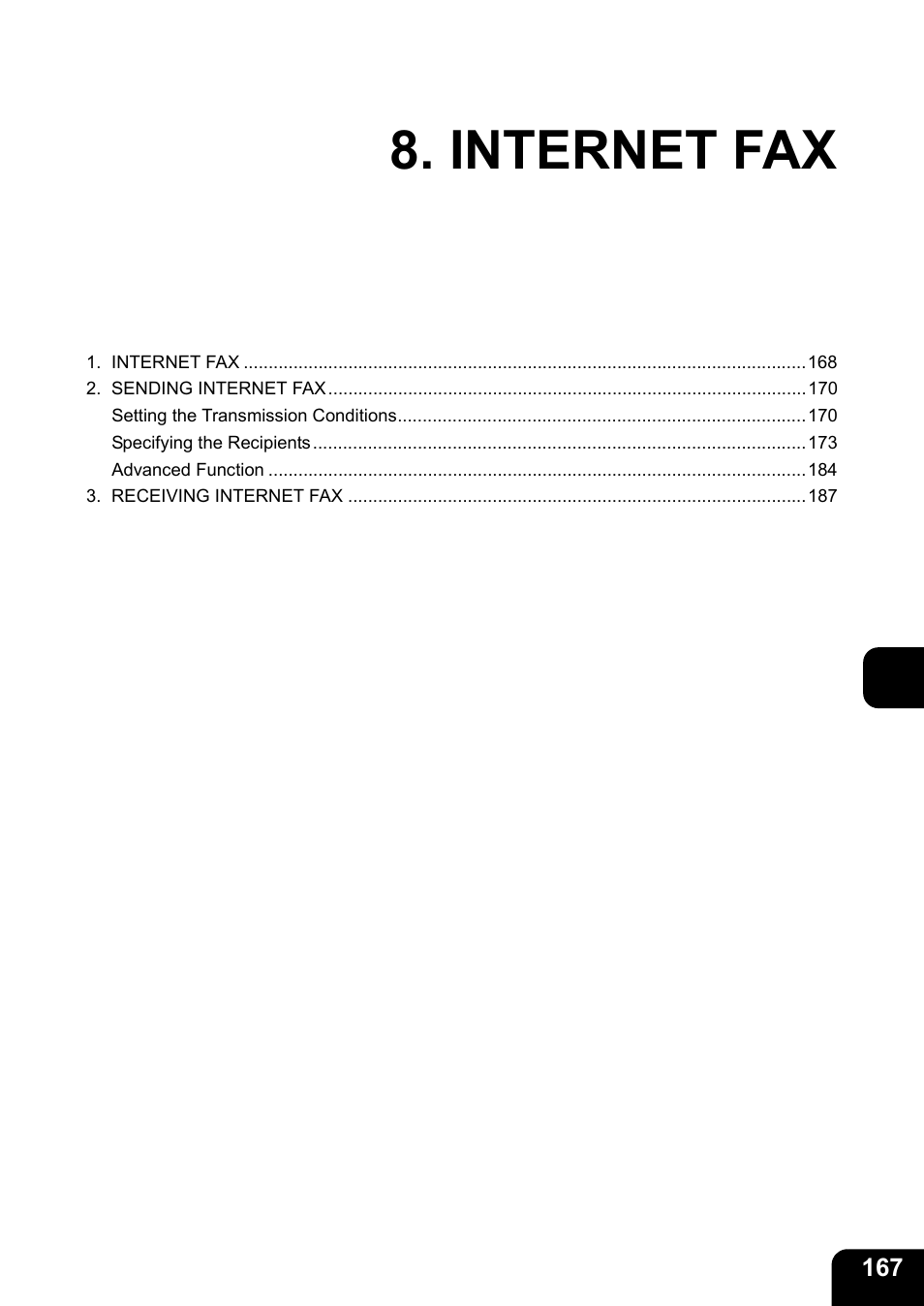 Internet fax | Toshiba E-STUDIO230/280 User Manual | Page 169 / 316