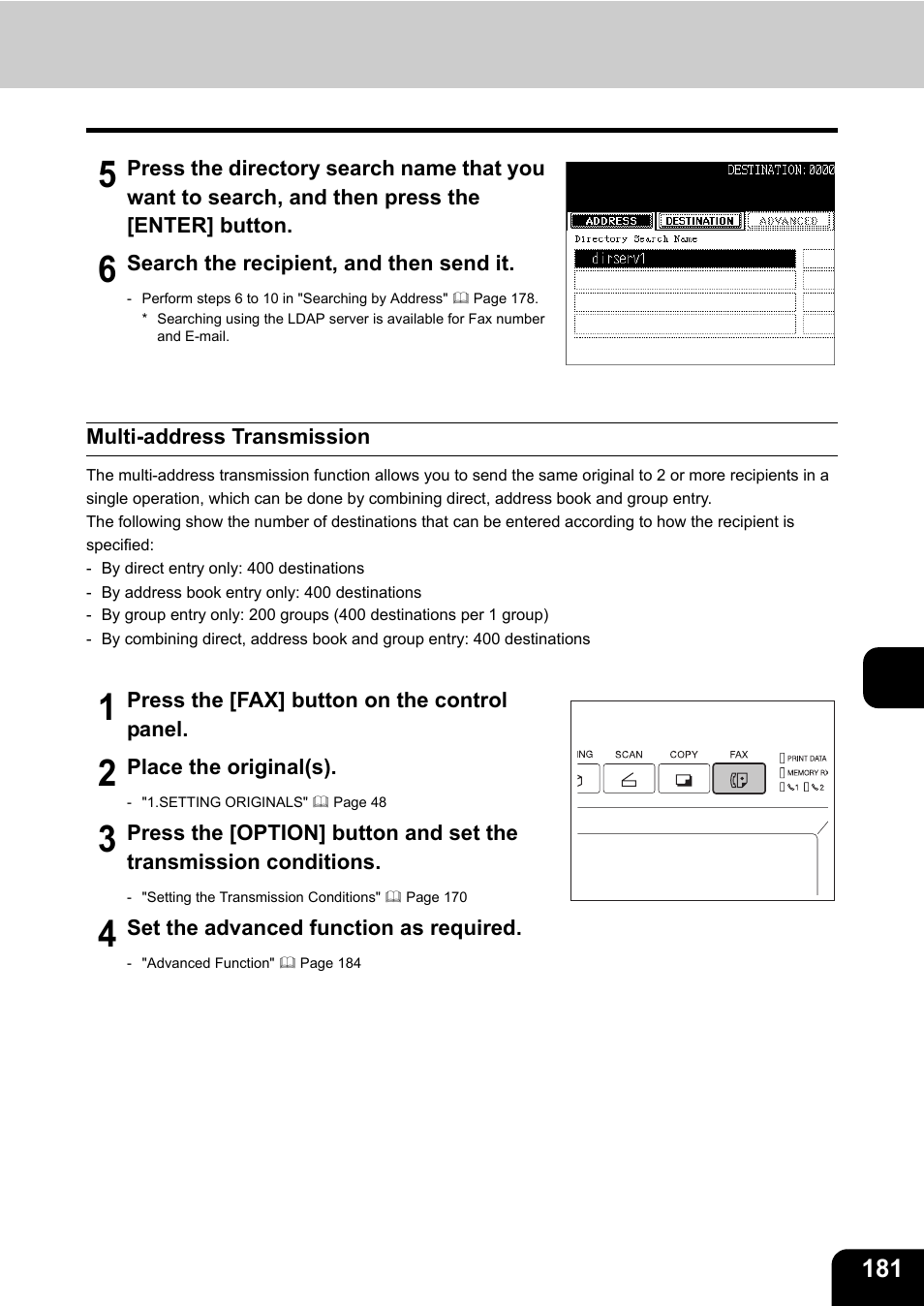 Multi-address transmission | Toshiba E-STUDIO230/280 User Manual | Page 183 / 316