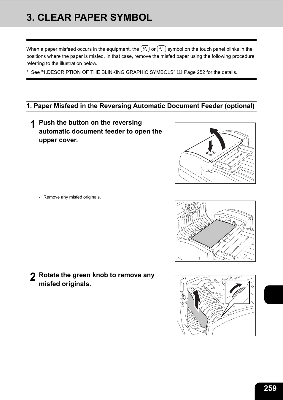 Clear paper symbol, 12 3. clear paper symbol | Toshiba E-STUDIO230/280 User Manual | Page 261 / 316