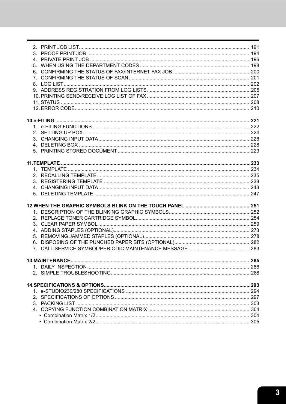 Toshiba E-STUDIO230/280 User Manual | Page 5 / 316