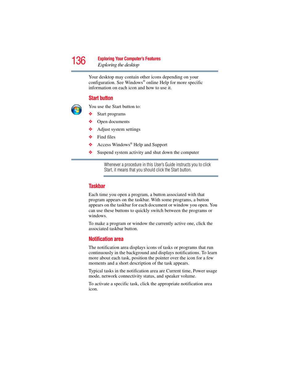 Toshiba SATELLITE U500 User Manual | Page 136 / 251