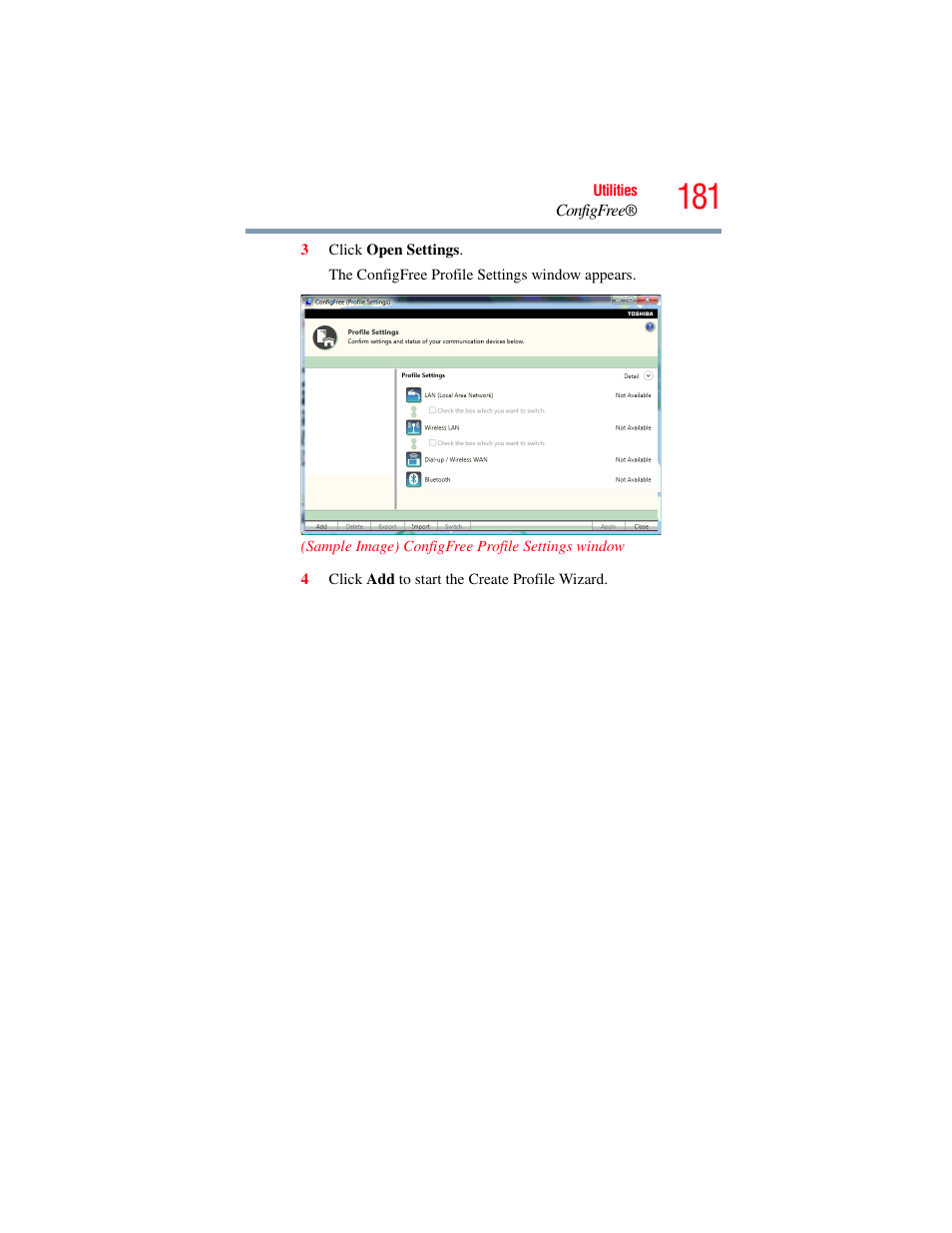 Toshiba SATELLITE U500 User Manual | Page 181 / 251