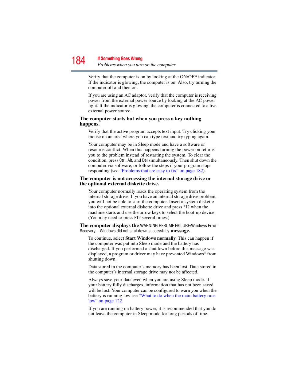 Toshiba SATELLITE U500 User Manual | Page 184 / 251