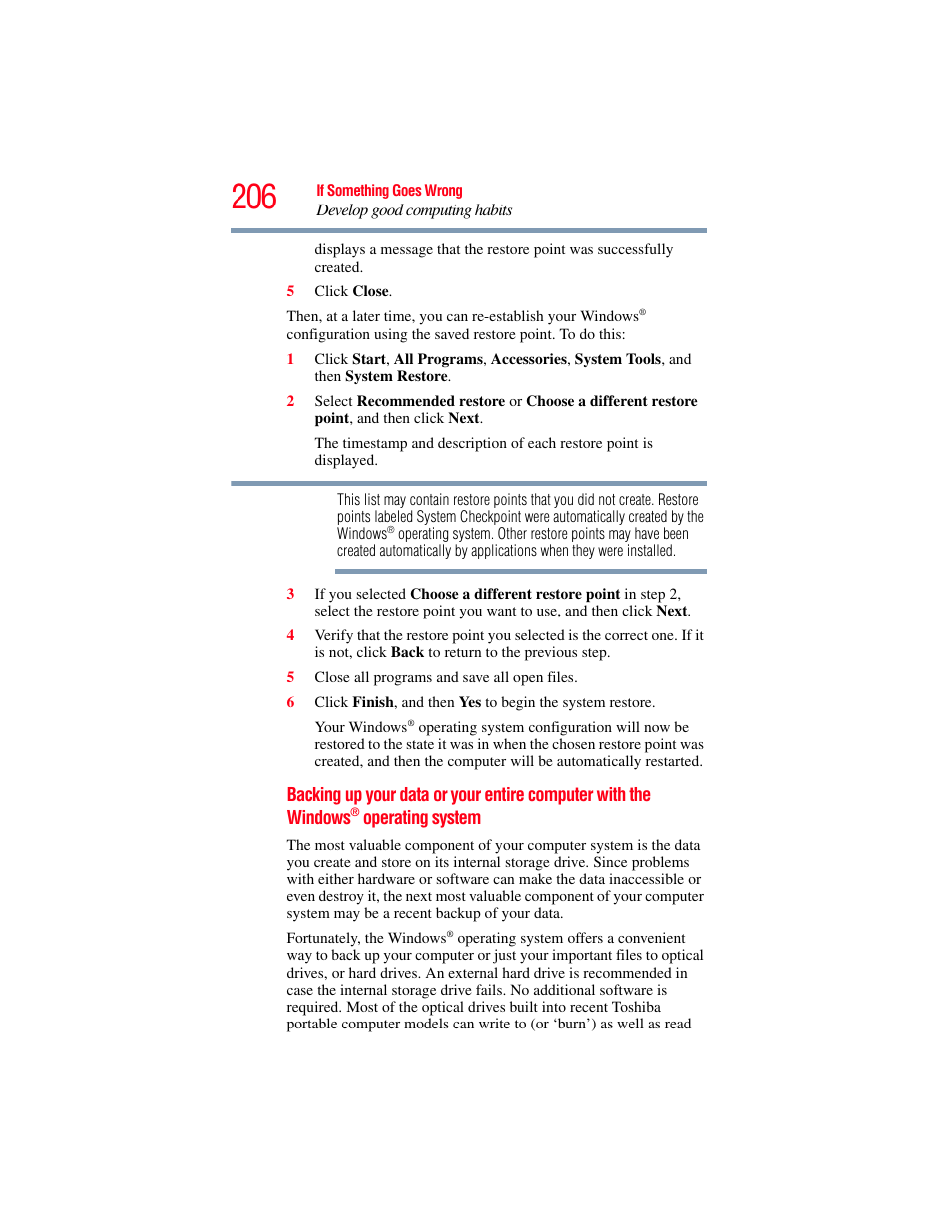 Toshiba SATELLITE U500 User Manual | Page 206 / 251