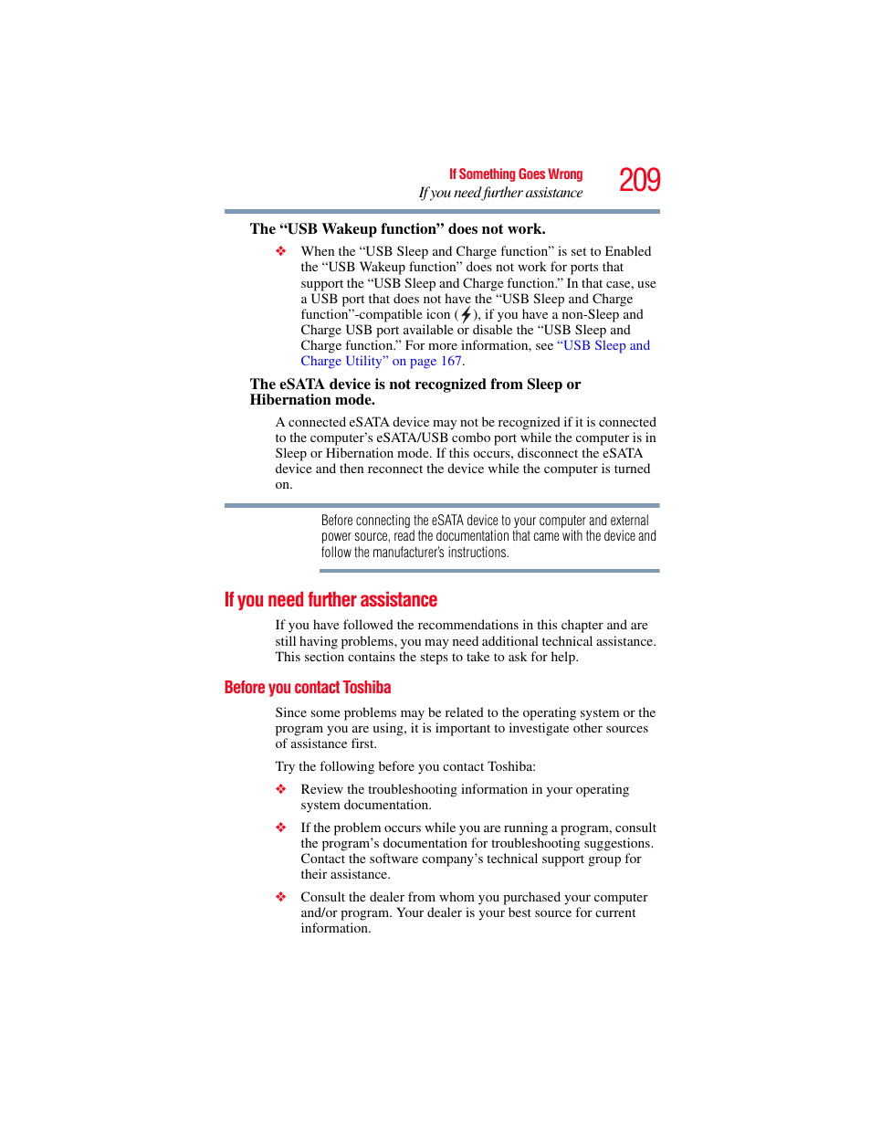 If you need further assistance, Before you contact toshiba | Toshiba SATELLITE U500 User Manual | Page 209 / 251
