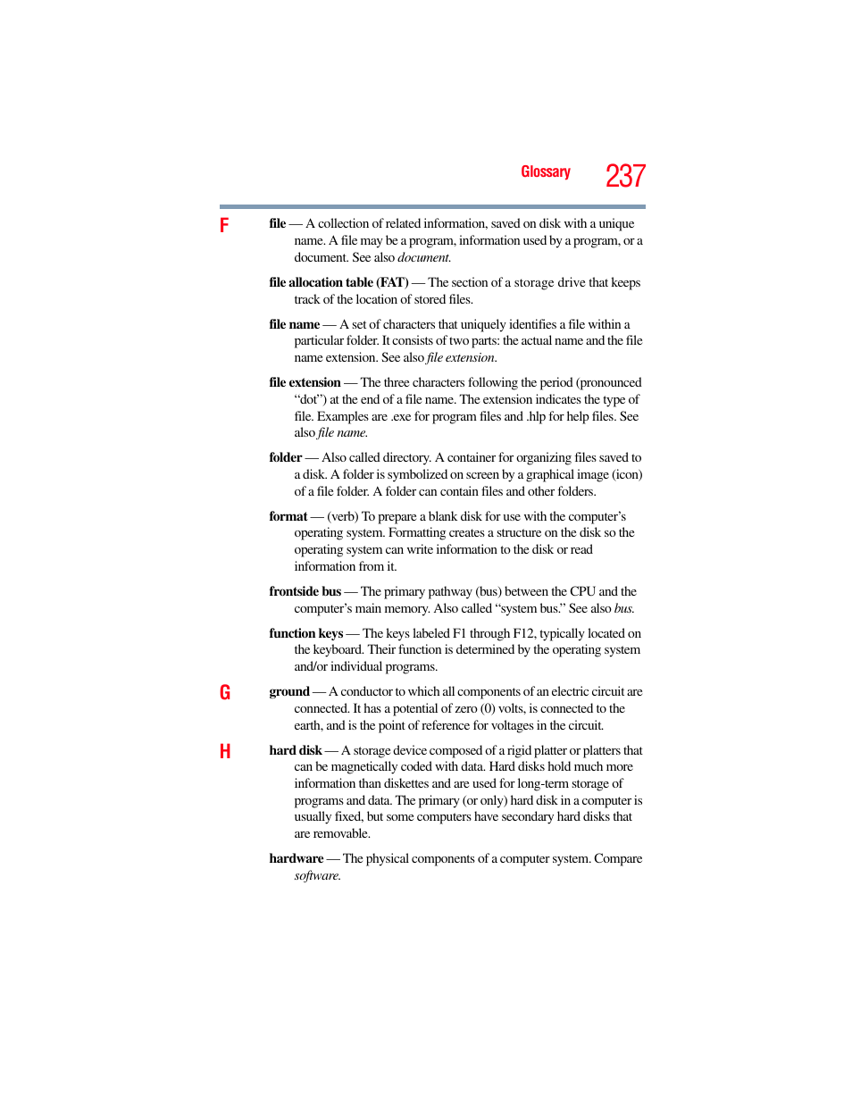 Toshiba SATELLITE U500 User Manual | Page 237 / 251