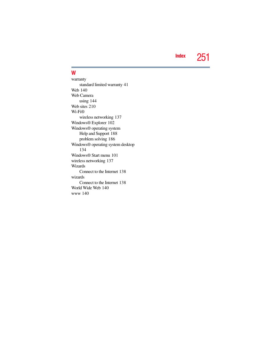 Toshiba SATELLITE U500 User Manual | Page 251 / 251