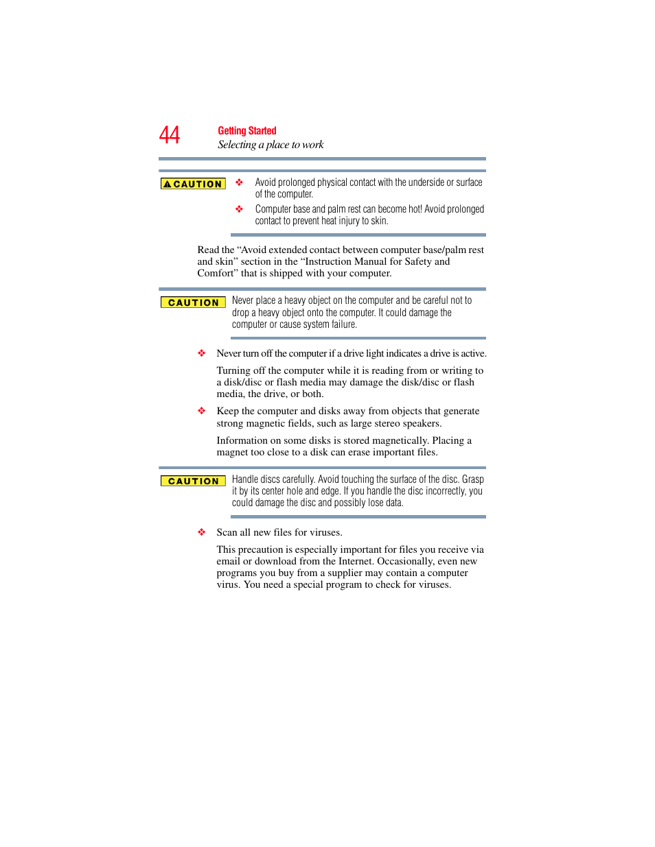 Toshiba SATELLITE U500 User Manual | Page 44 / 251