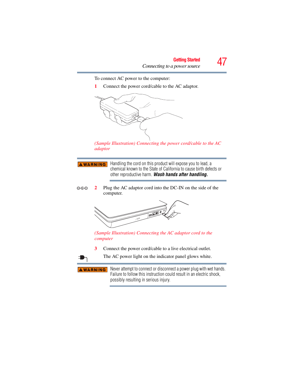 Toshiba SATELLITE U500 User Manual | Page 47 / 251