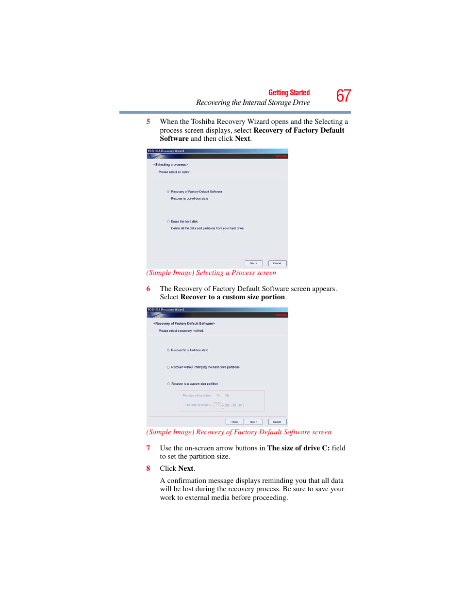 Toshiba SATELLITE U500 User Manual | Page 67 / 251