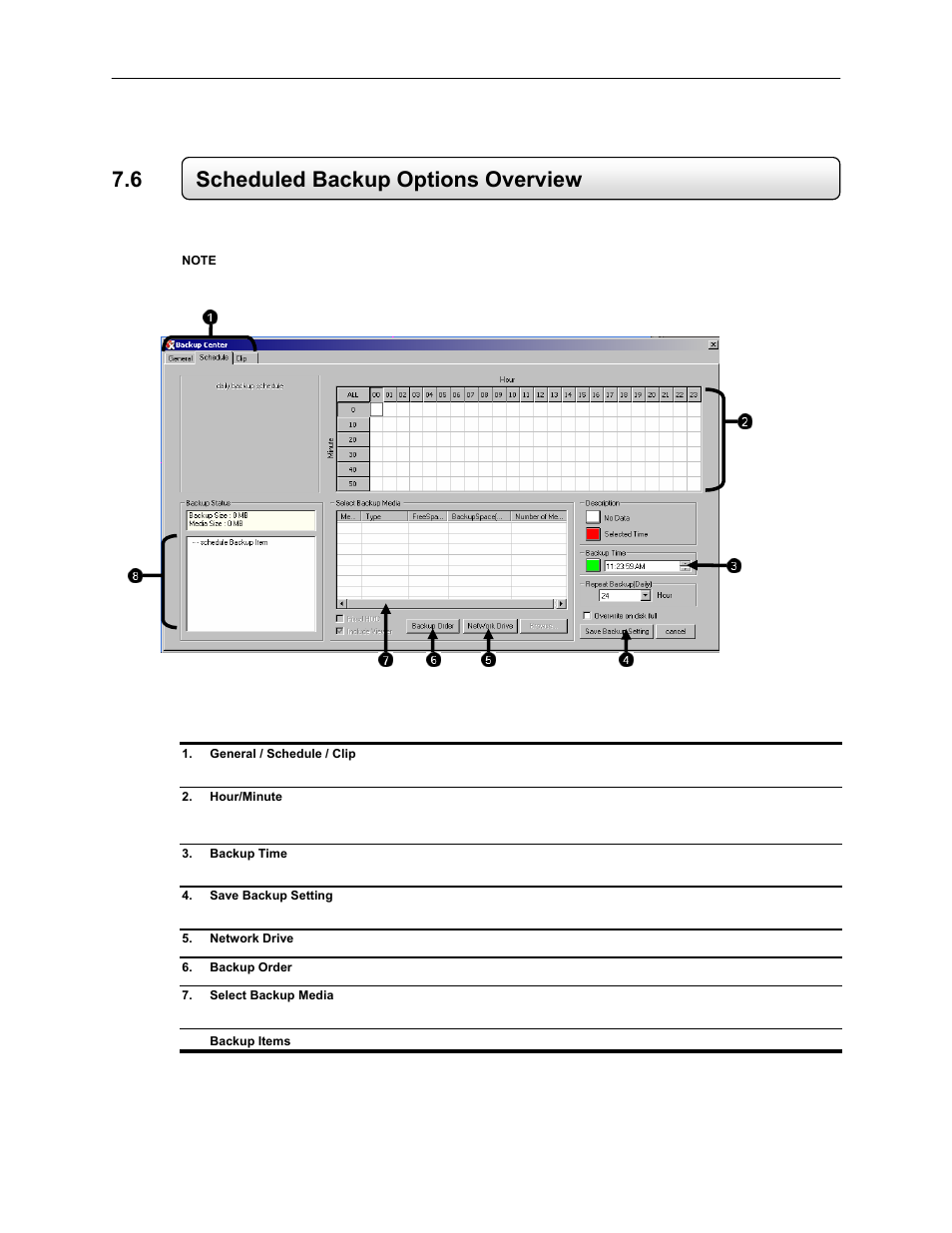 6 scheduled backup options overview | Toshiba EVR64-X User Manual | Page 107 / 147