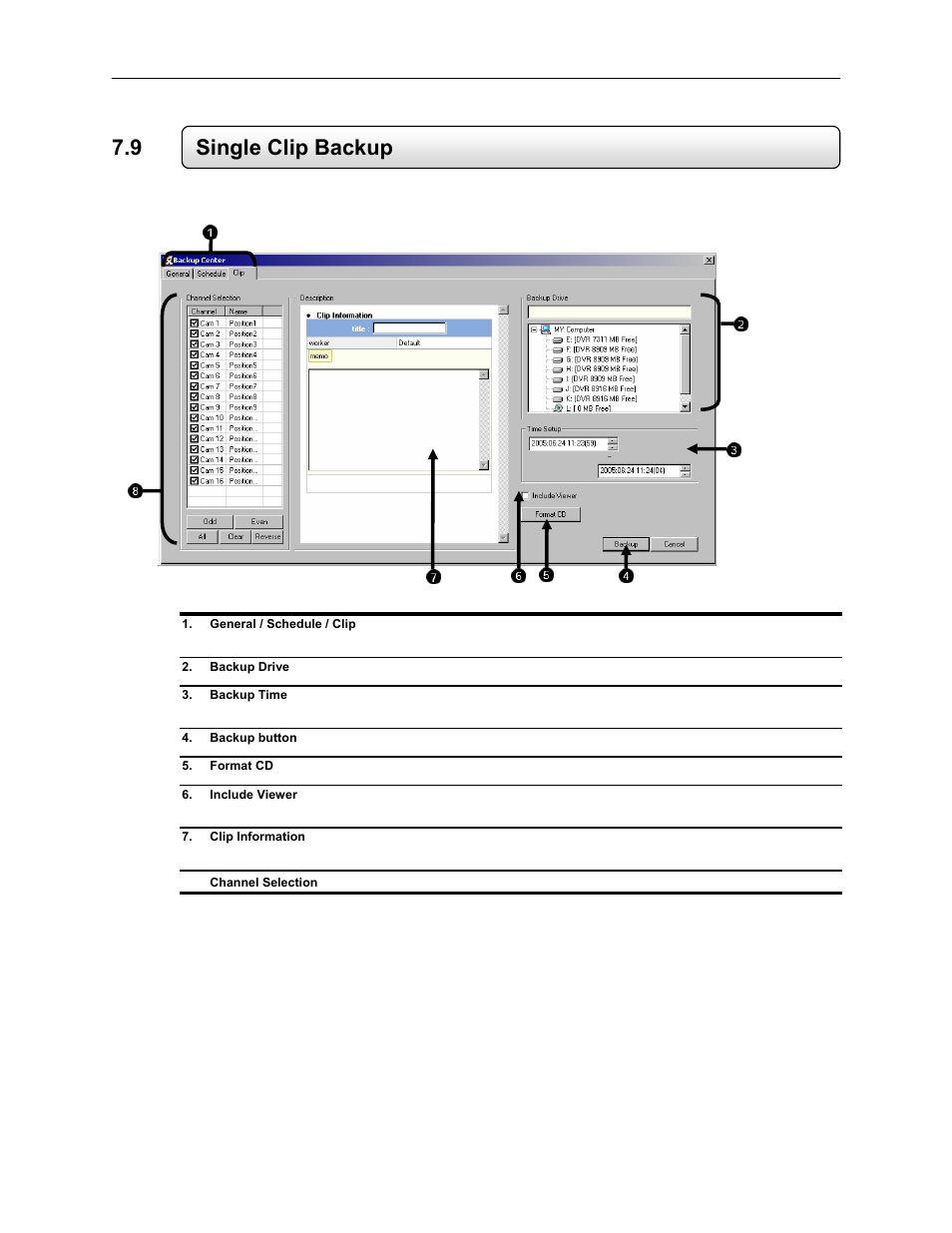 9 single clip backup | Toshiba EVR64-X User Manual | Page 109 / 147