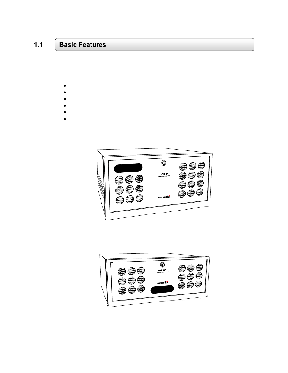 1 basic features | Toshiba EVR64-X User Manual | Page 20 / 147