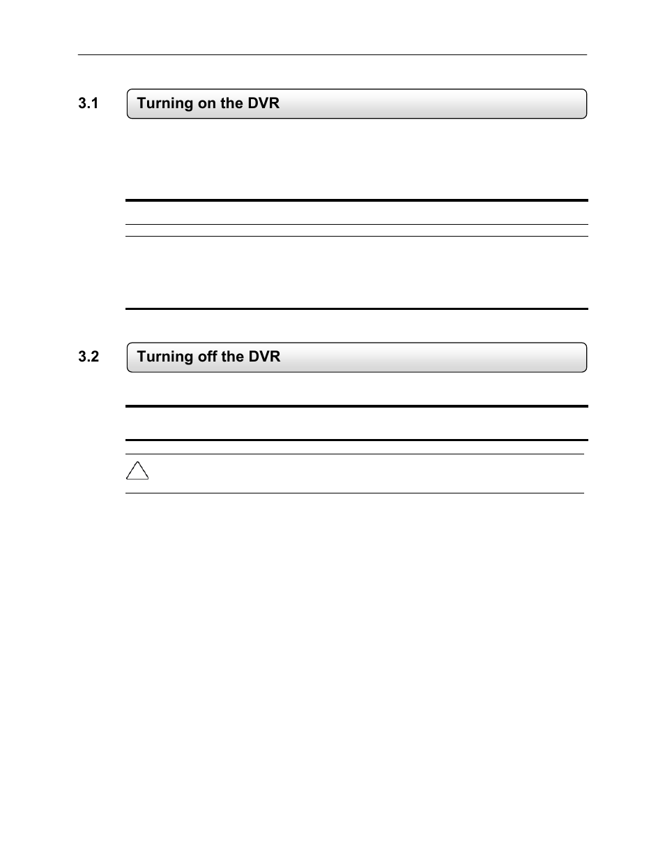 1 turning on the dvr, 2 turning off the dvr, Turning the dvr unit on | Turning the dvr unit off | Toshiba EVR64-X User Manual | Page 36 / 147