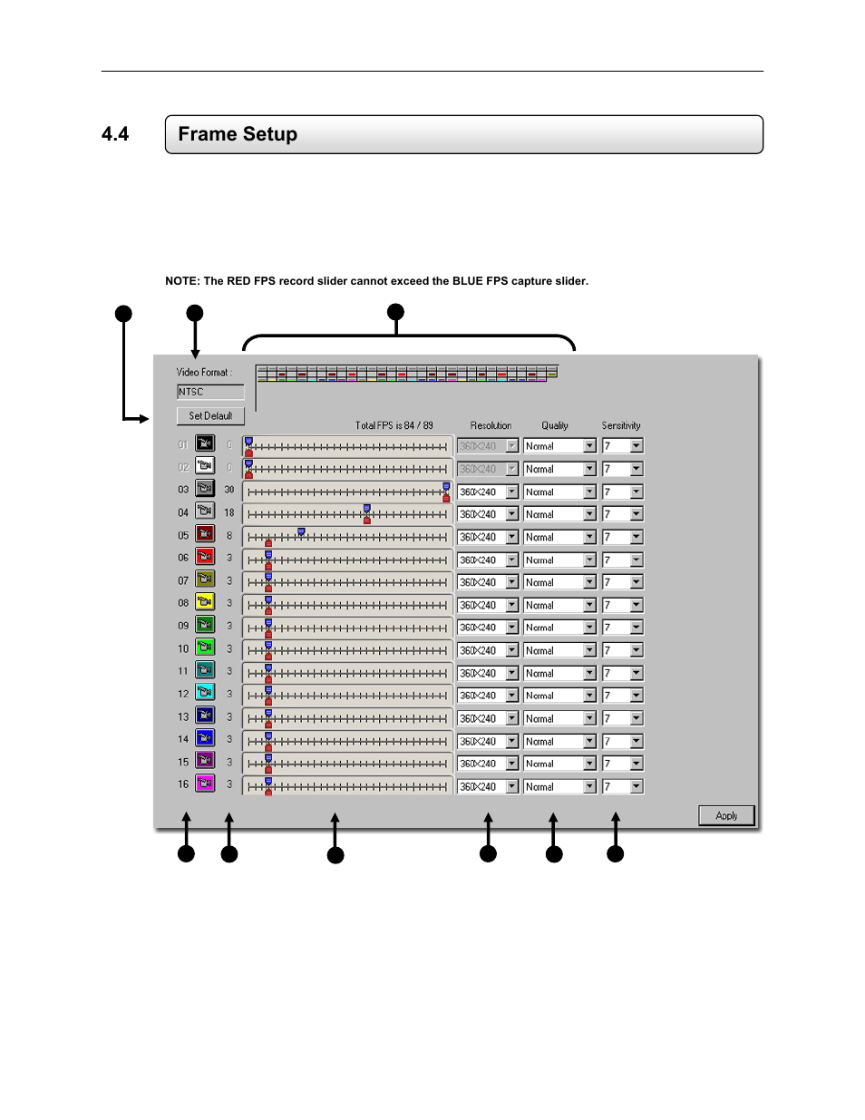 4 frame setup | Toshiba EVR64-X User Manual | Page 52 / 147