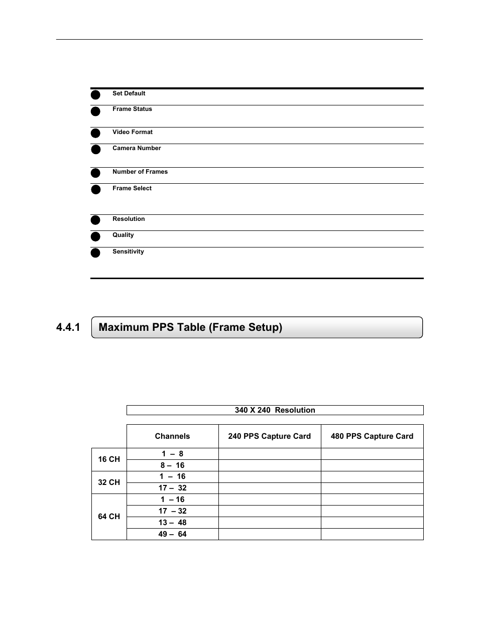 1 maximum pps table (frame setup) | Toshiba EVR64-X User Manual | Page 53 / 147