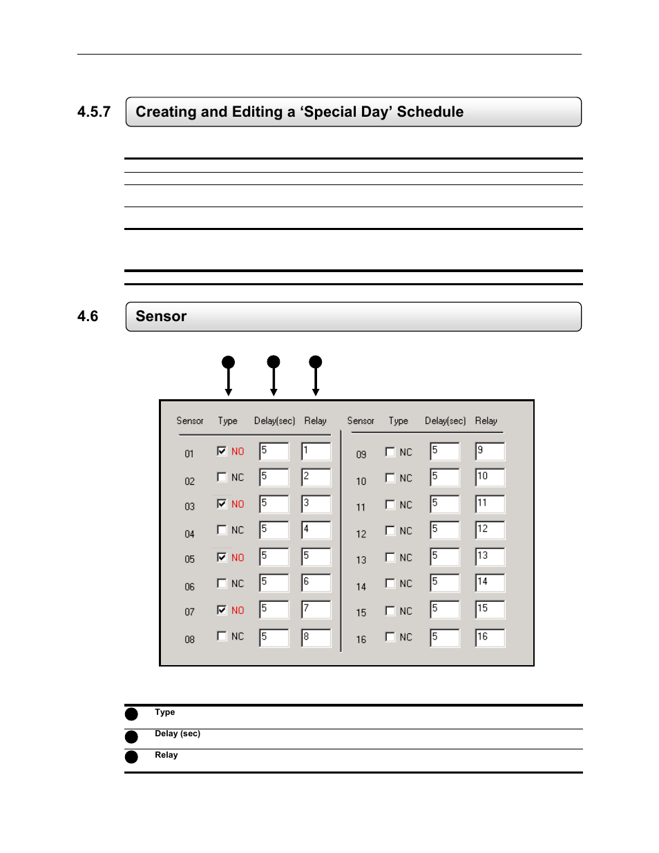 Creating and editing a ‘special day’ schedule, 6 sensor, Creating a ‘special day’ schedule | Deleting a ‘special day’ schedule | Toshiba EVR64-X User Manual | Page 59 / 147