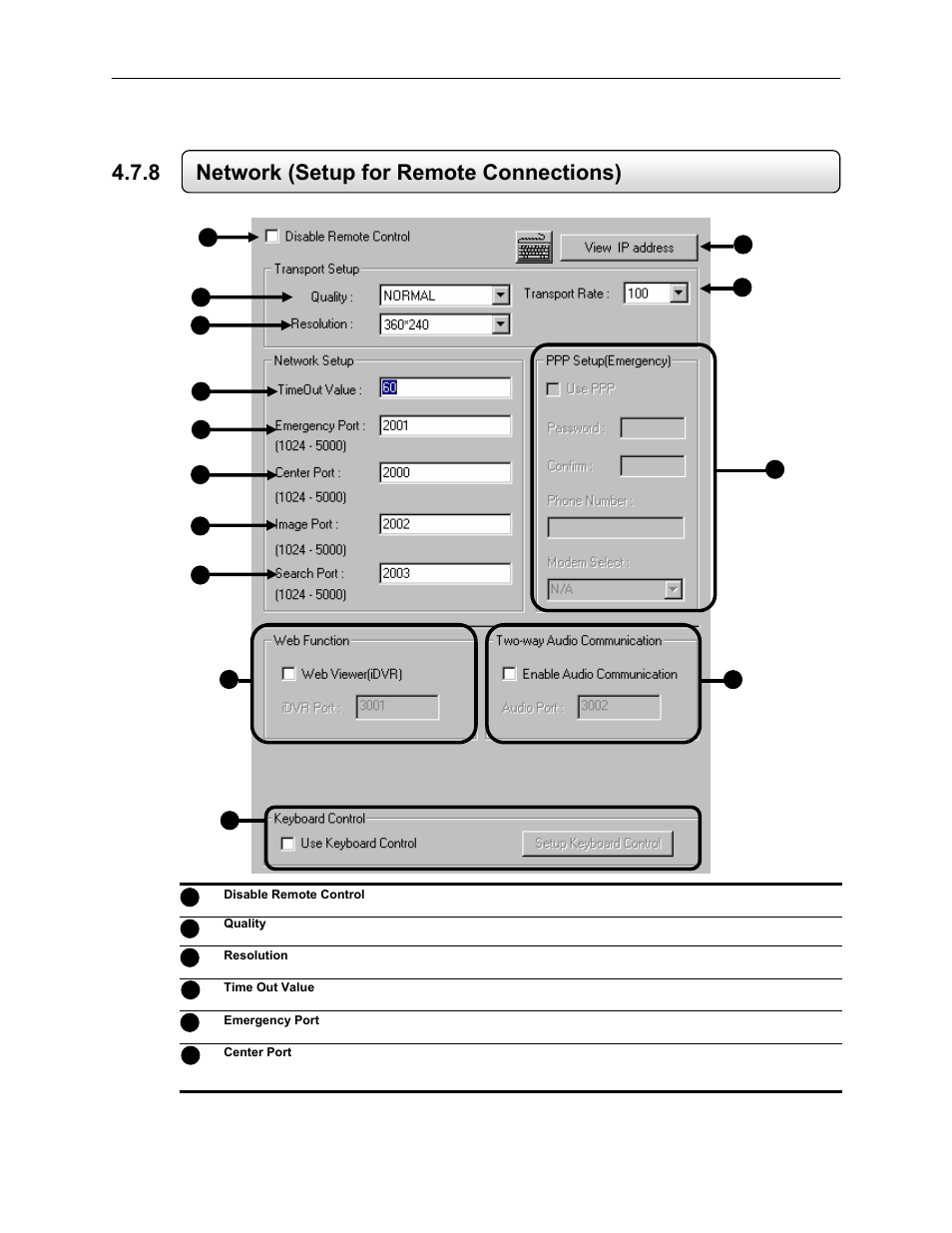 8 network (setup for remote connections) | Toshiba EVR64-X User Manual | Page 65 / 147