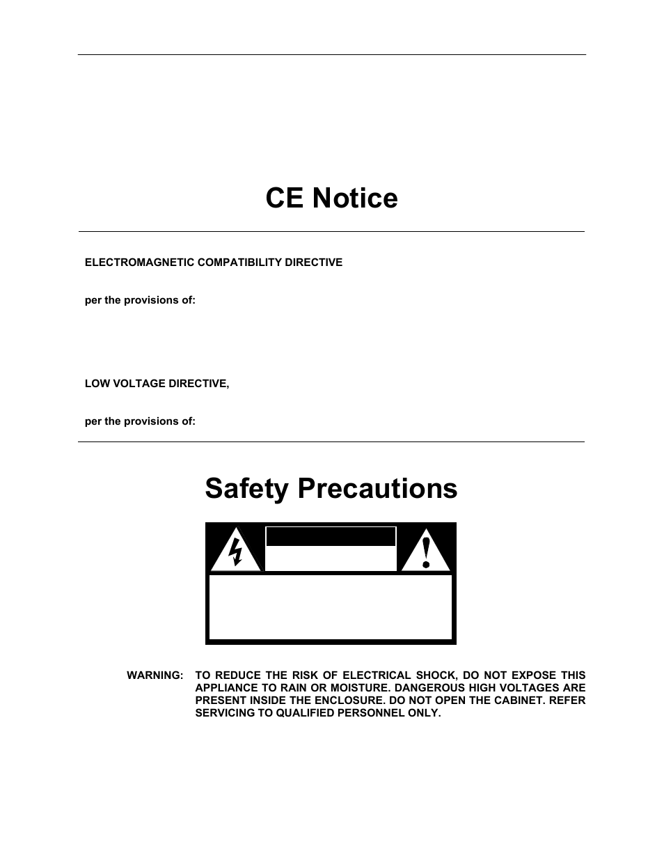 Ce notice, Safety precautions, Warning | Toshiba EVR64-X User Manual | Page 7 / 147