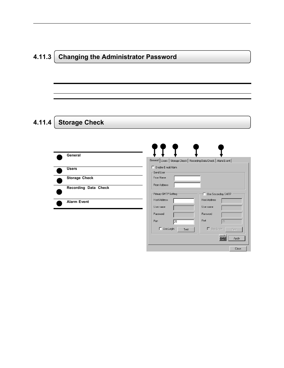 3 changing the administrator password, 4 storage check, Changing the administrator password | Toshiba EVR64-X User Manual | Page 72 / 147