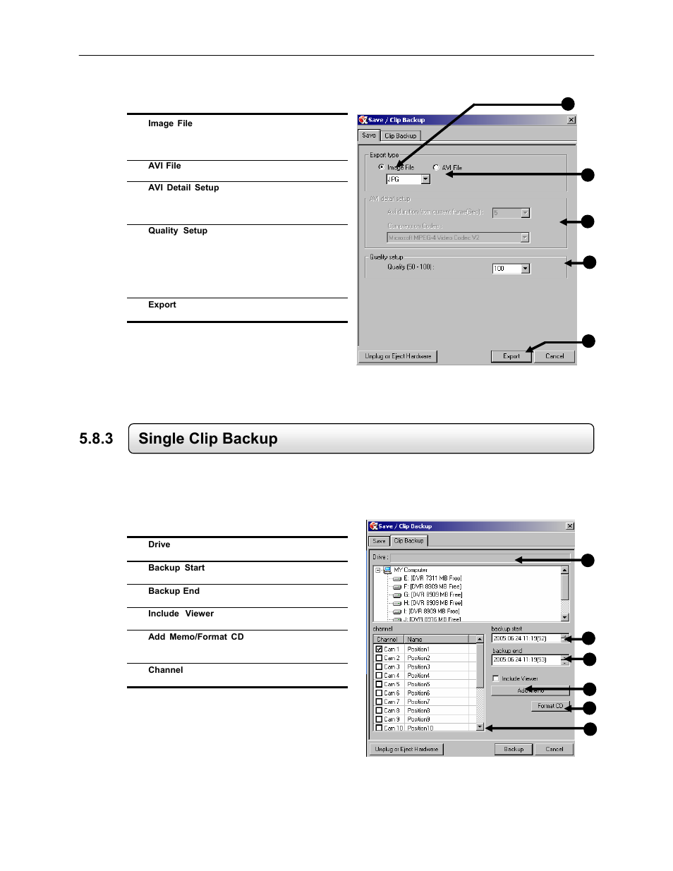 3 single clip backup | Toshiba EVR64-X User Manual | Page 82 / 147