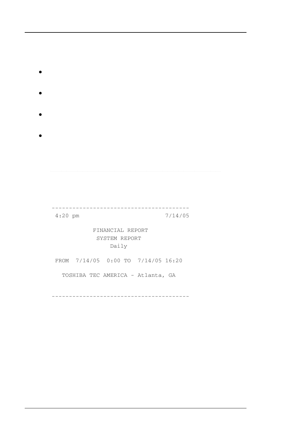 3 report sample formats, Report sample formats -6 | Toshiba FS-3700 Series User Manual | Page 120 / 150