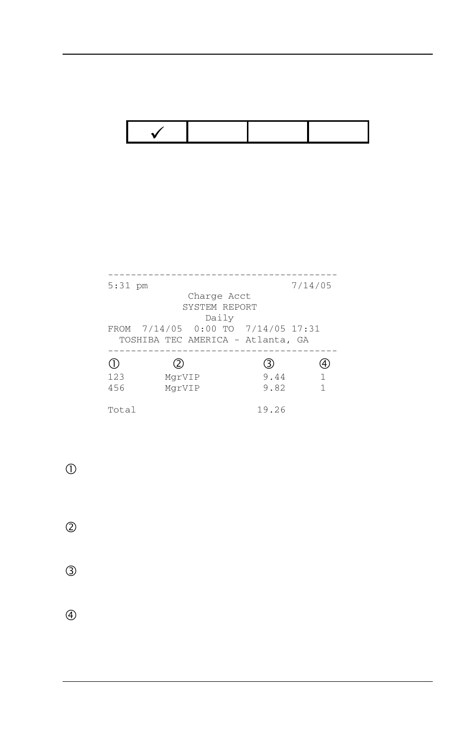 12 charge account report, Charge account report -27 | Toshiba FS-3700 Series User Manual | Page 141 / 150