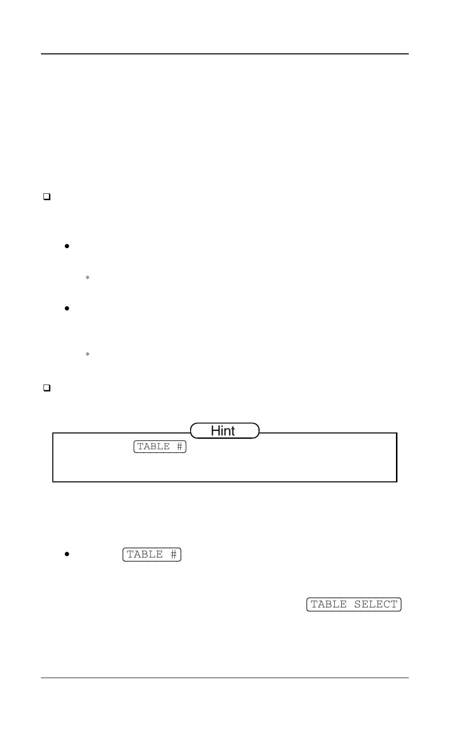2 new check prompts, 1 table number, Table select preset key | New check prompts -4, Table number -4 | Toshiba FS-3700 Series User Manual | Page 48 / 150