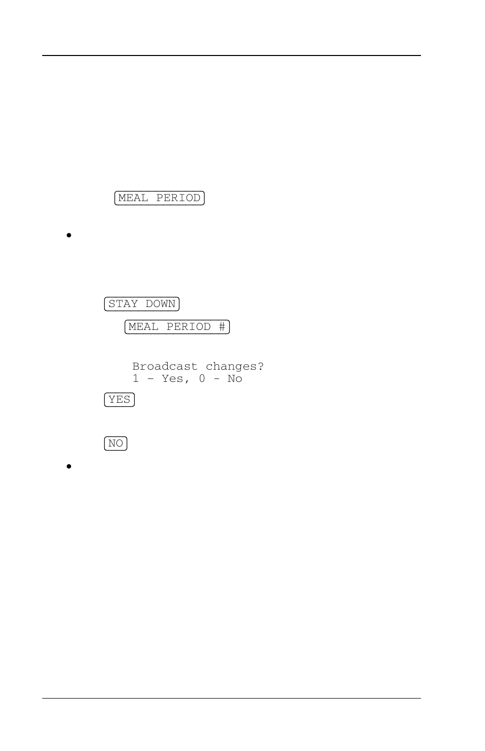 5 override meal period, Override meal period -8 | Toshiba FS-3700 Series User Manual | Page 52 / 150