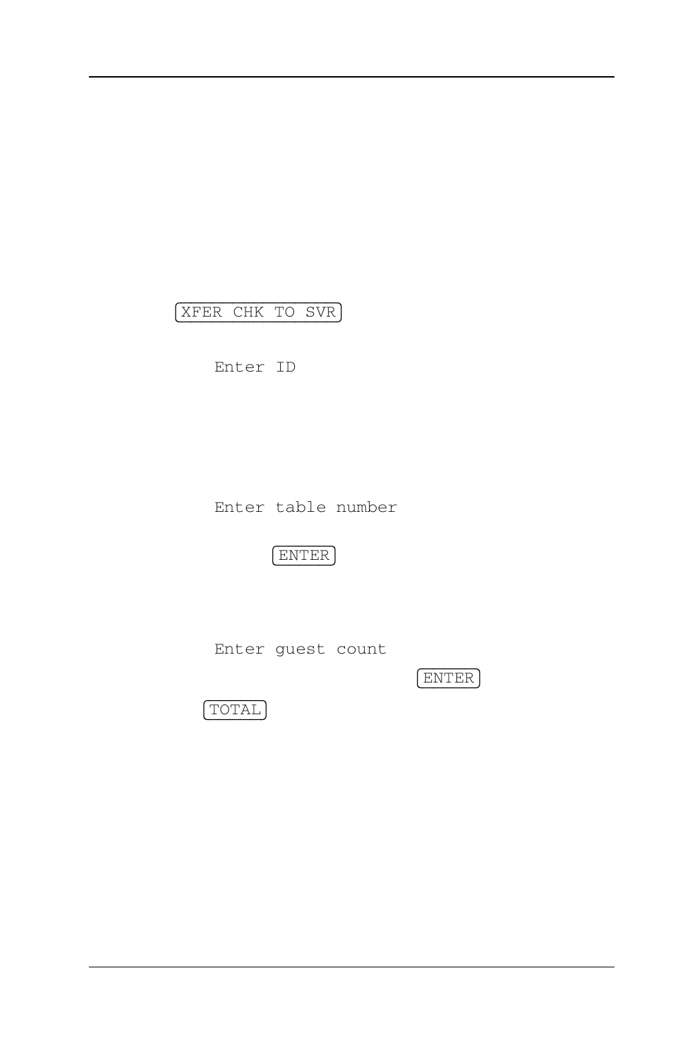9 transfer a guest check, 1 transfer to a server, Transfer a guest check -33 | Transfer to a server -33 | Toshiba FS-3700 Series User Manual | Page 77 / 150