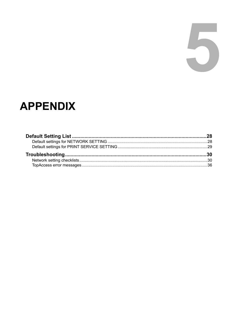 Appendix, Chapter 5 | Toshiba GA-1200 User Manual | Page 29 / 42
