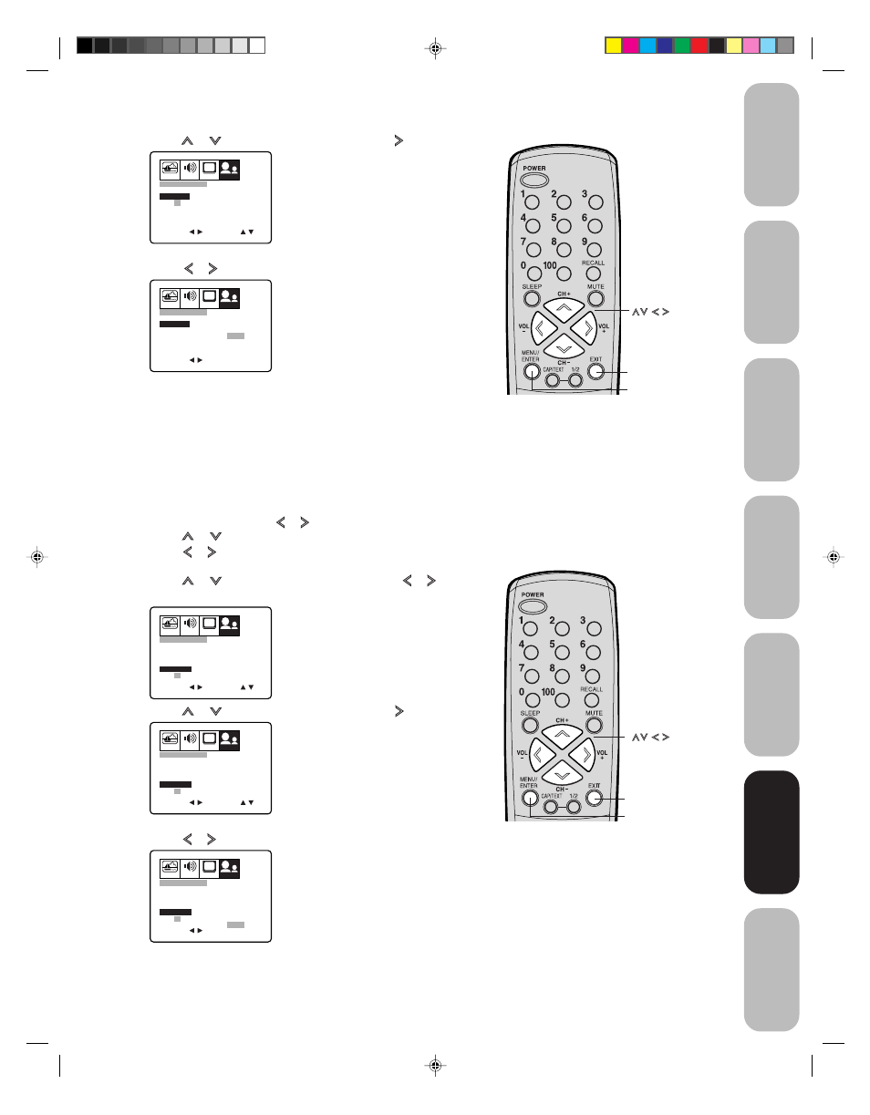 Setting the off timer, Using the tv’ s features | Toshiba 27A14 User Manual | Page 23 / 32