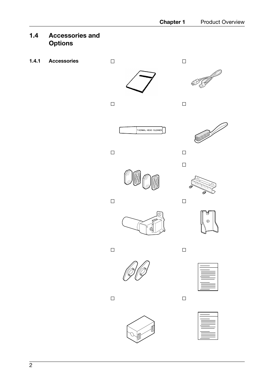 4 accessories and options, Accessories | Toshiba CB-416-T3-QQ User Manual | Page 10 / 122
