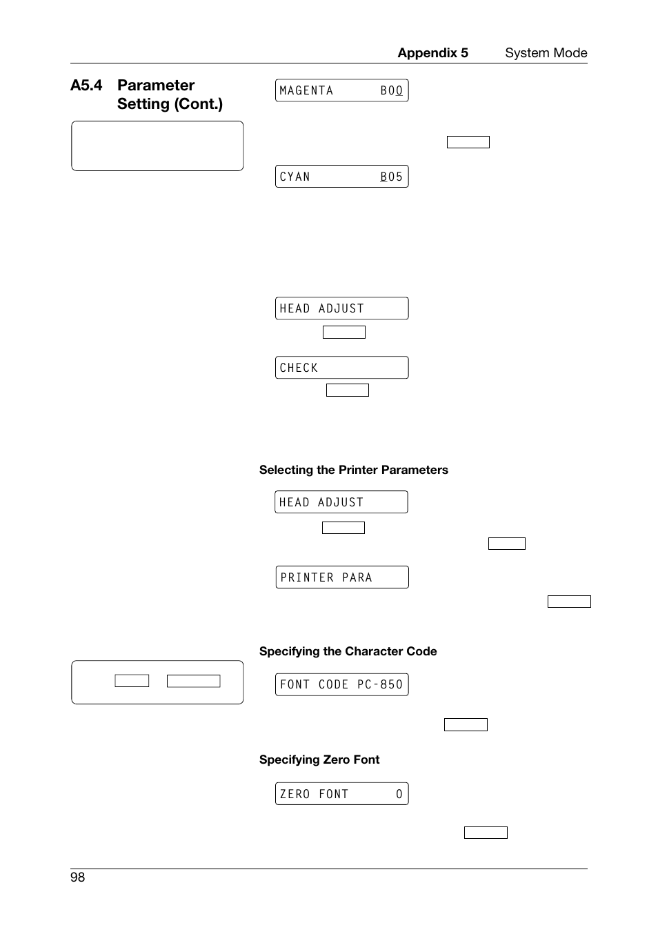 A5.4 parameter setting (cont.) | Toshiba CB-416-T3-QQ User Manual | Page 106 / 122