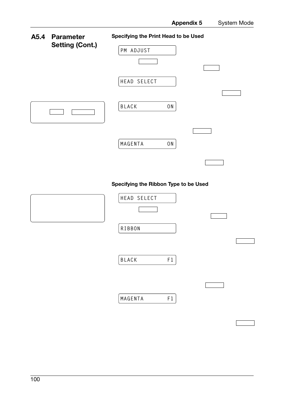 A5.4 parameter setting (cont.) | Toshiba CB-416-T3-QQ User Manual | Page 108 / 122