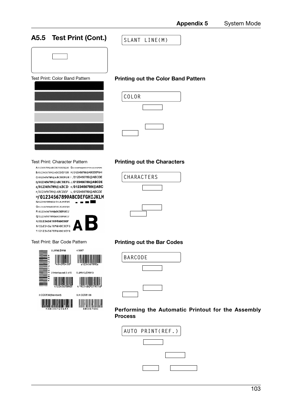 A5.5 test print (cont.) | Toshiba CB-416-T3-QQ User Manual | Page 111 / 122