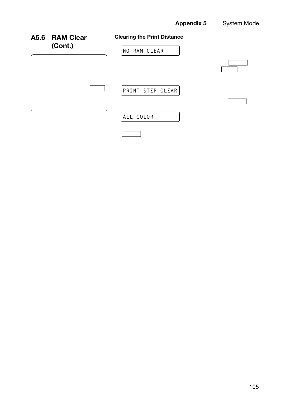 A5.6 ram clear (cont.) | Toshiba CB-416-T3-QQ User Manual | Page 113 / 122
