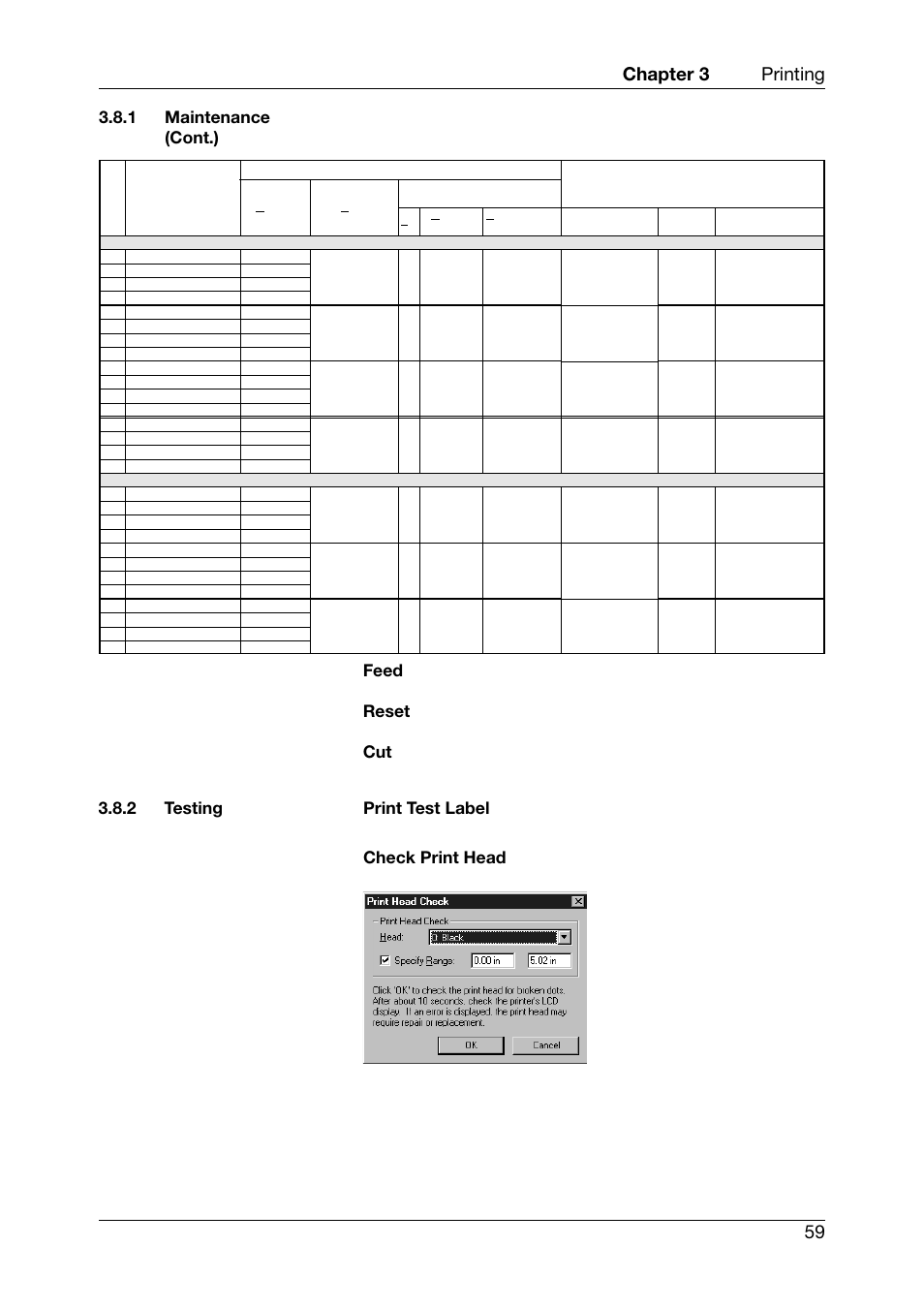 Testing, Chapter 3 printing 59 | Toshiba CB-416-T3-QQ User Manual | Page 67 / 122