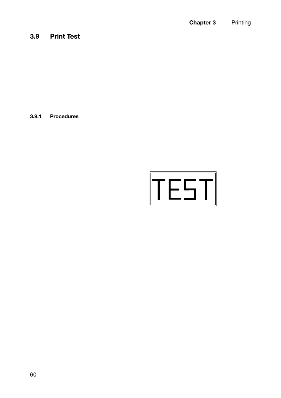 9 print test, Procedures | Toshiba CB-416-T3-QQ User Manual | Page 68 / 122