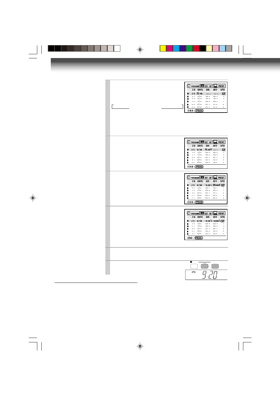 Timer program recording (continued) | Toshiba W-412 User Manual | Page 26 / 32