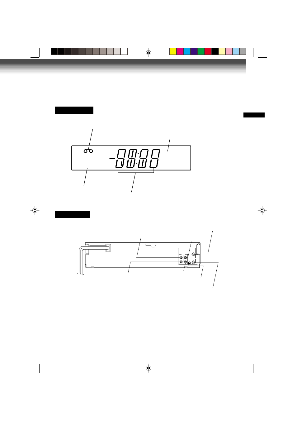 Rear panel, Vcr display | Toshiba W-412 User Manual | Page 9 / 32