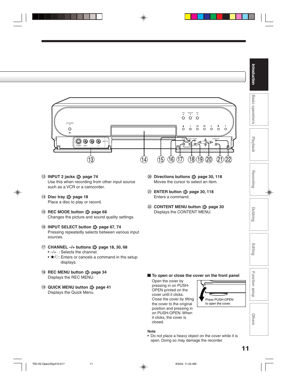 Toshiba RD-X2U User Manual | Page 11 / 44