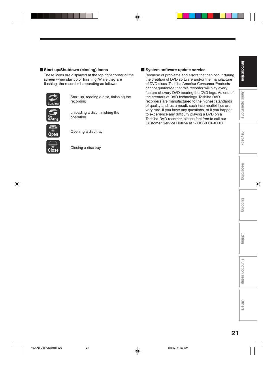 Toshiba RD-X2U User Manual | Page 21 / 44