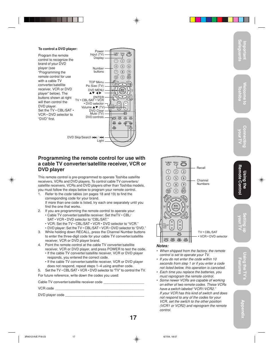 Toshiba 26HF84 User Manual | Page 17 / 46